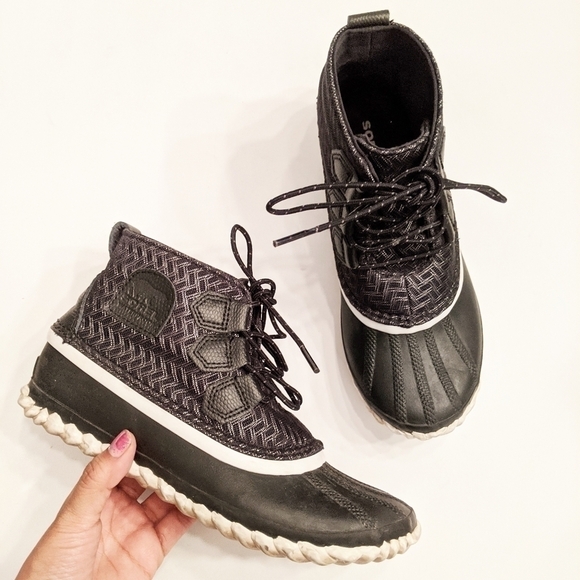 Sorel herringbone out and about winter snow boots black - Picture 3 of 7